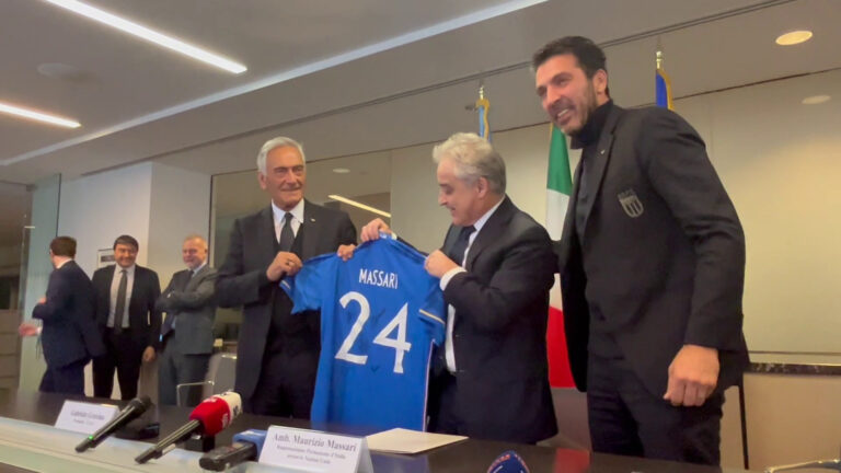 Gravina e Buffon all’Onu, incontro con l’ambasciatore Massari