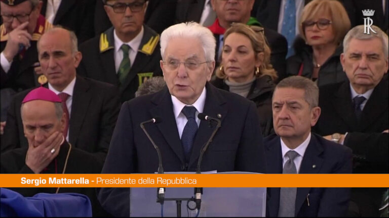 Mattarella a Cassino “Interrompere il ciclo drammatico di violenza”